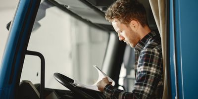 faili driver-blue-truck-shirt-cell-brought-goods.jpg allalaadimine